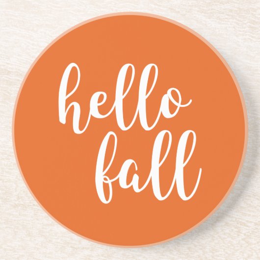 Warmer Orange Spice Hello Fall Untersetzer (Vorne)