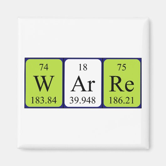 Warmer Periodenmagnet Magnet (Vorne)