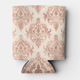 Warmer Pfirsich-Damask Wasserfarbe Ornamental Must Dosenkühler
