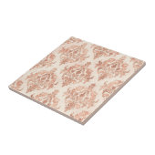 Warmer Pfirsich-Damask Wasserfarbe Ornamental Must Fliese (Seite)