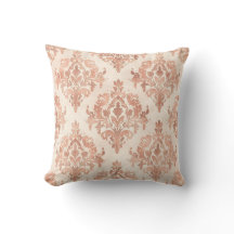 Warmer Pfirsich-Damask Wasserfarbe Ornamental Must