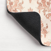 Warmer Pfirsich-Damask Wasserfarbe Ornamental Must Mousepad (Ecke)