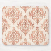 Warmer Pfirsich-Damask Wasserfarbe Ornamental Must Mousepad (Vorne)