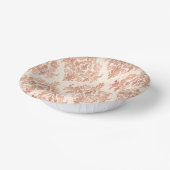 Warmer Pfirsich-Damask Wasserfarbe Ornamental Must Pappteller (Gewinkelt)