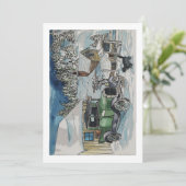 Warmer Platz Einladung (Stehend Vorderseite)