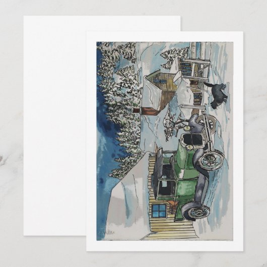 Warmer Platz Einladung (Vorne/Hinten)