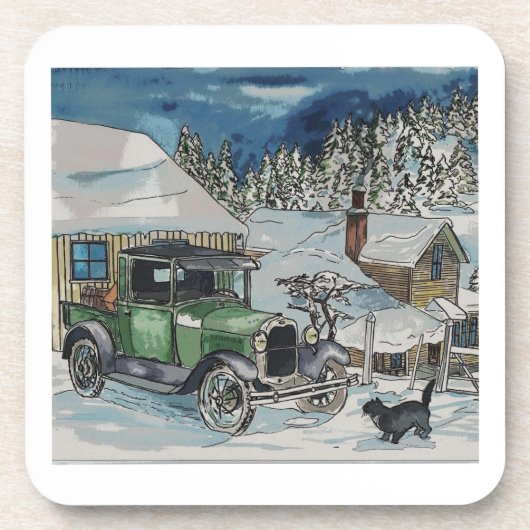 Warmer Platz Getränkeuntersetzer (Vorderseite)