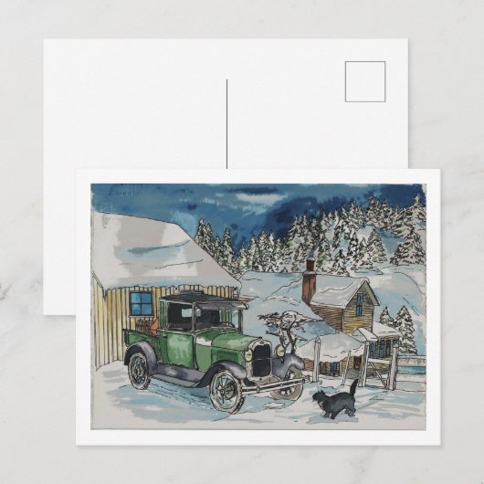 Warmer Platz Postkarte (Vorne/Hinten)