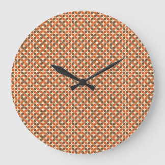 Warmer Retro-Boomerang im Stil der Mitte des 20. J Große Wanduhr