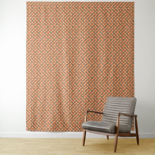 Warmer Retro-Boomerang im Stil der Mitte des Jahrh Wandteppich