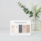 Warmer Rosa & Champagner Hochzeitsfarbpalette Kart Begleitkarte (Stehend Vorderseite)
