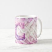 Warmer rosa Lila Buchstabe C Kaffeetasse (VorderseiteRechts)