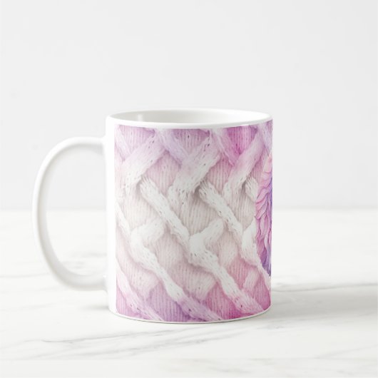 Warmer rosa Lila Buchstabe C Kaffeetasse (Links)