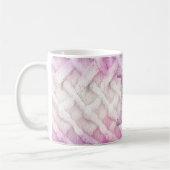 Warmer rosa Lila Buchstabe D Kaffeetasse (Links)