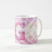 Warmer rosa Lila Buchstabe G Kaffeetasse (VorderseiteRechts)