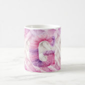 Warmer rosa Lila Buchstabe G Kaffeetasse (Mittel)