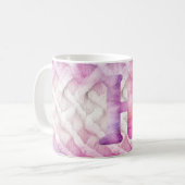 Warmer rosa Lila Buchstabe H Kaffeetasse (Vorderseite Links)