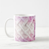 Warmer rosa Lila Buchstabe K Kaffeetasse (Links)