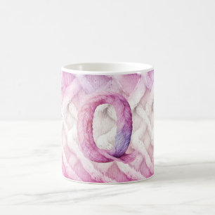 Warmer rosa Lila Buchstabe Q Kaffeetasse