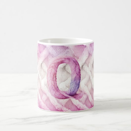 Warmer rosa Lila Buchstabe Q Kaffeetasse (Mittel)