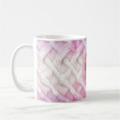 Warmer rosa Lila Buchstabe Q Kaffeetasse (Links)