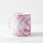 Warmer rosa Lila Buchstabe S Kaffeetasse (Vorderseite Links)