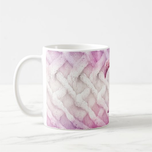 Warmer rosa Lila Buchstabe T Kaffeetasse (Links)