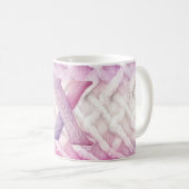 Warmer rosa Lila Letter X Kaffeetasse (VorderseiteRechts)
