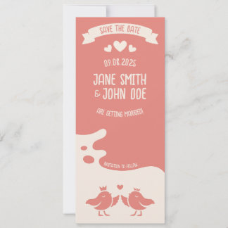 Warmer Rosa Vogelgesang Save The Date