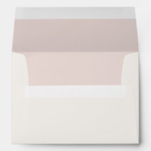 Warmer Rosé- & Elfenbeinfarbener Hochzeitsumschlag