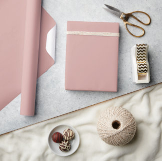Warmer Rosenschimmer in solider Farbe Geschenkpapier