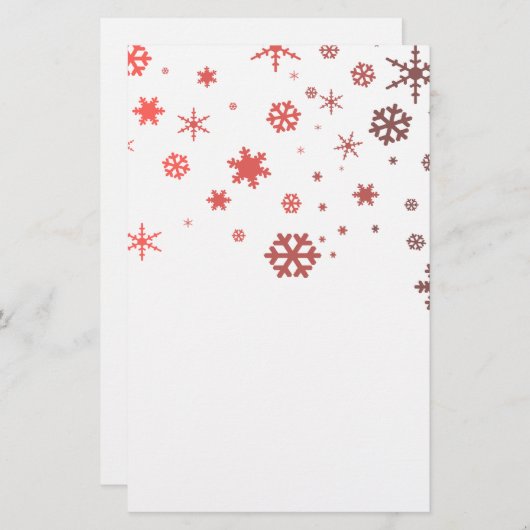Warmer Schnee Briefpapier (Vorne/Hinten)