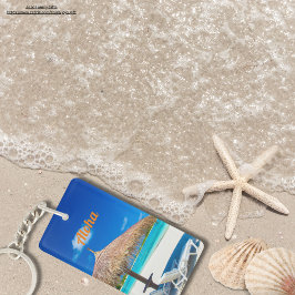 Warmer Sommer Aloha Fotografie Hawaii Strand blau Schlüsselanhänger