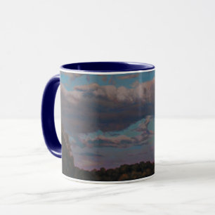 Warmer Sonnenuntergang über der River Road Tasse