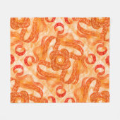 Warmer Sonnenuntergangsstrudel Fleecedecke (Vorderseite (Horizontal))
