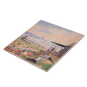 Warmer Tag am Strand Fliese (Seite)