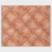 Warmer Terrakotta-Schimmer Beiger Glitter-Muster Geschenkpapier (Flach)