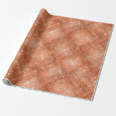 Warmer Terrakotta-Schimmer Beiger Glitter-Muster Geschenkpapier (Ungerollt)