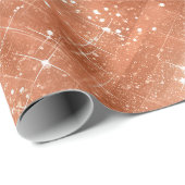 Warmer Terrakotta-Schimmer Beiger Glitter-Muster Geschenkpapier (Rolleneckpunkt)