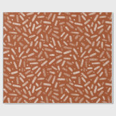 Warmer Terrakotta-Schimmer Beiger Glitter-Muster Geschenkpapier (Flach)