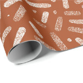 Warmer Terrakotta-Schimmer Beiger Glitter-Muster Geschenkpapier (Rolleneckpunkt)