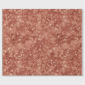 Warmer Terrakotta-Schimmer Beiger Glitter-Muster Geschenkpapier (Flach)