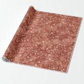 Warmer Terrakotta-Schimmer Beiger Glitter-Muster Geschenkpapier (Ungerollt)