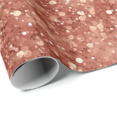 Warmer Terrakotta-Schimmer Beiger Glitter-Muster Geschenkpapier (Rolleneckpunkt)