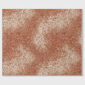 Warmer Terrakotta-Schimmer Beiger Glitter-Muster Geschenkpapier (Flach)