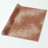 Warmer Terrakotta-Schimmer Beiger Glitter-Muster Geschenkpapier (Ungerollt)