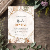 Warmer Ton Pampas Boho Gender Offenlegung Einladun Einladung