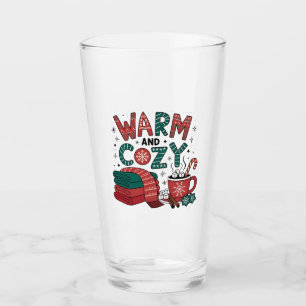 Warmer und gemütlicher Weihnachten Heiße Schokolad Glas