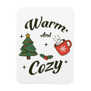 Warmer und gemütlicher Weihnachten Magnet