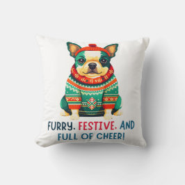 Warmer und schwammiger Weihnachtshund Kissen